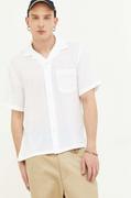 Koszule męskie - Abercrombie & Fitch koszula bawełniana męska kolor biały regular - miniaturka - grafika 1