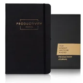 Planery - Dziennik Wdzięczności Produktywności Planer A5 Czarny Angielski - miniaturka - grafika 1