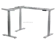 Biurka gamingowe - Stelaż UT04-3T/90A/A z elektryczną regulacją wysokości w zakresie 61,5-126,5 cm, 3 silniki/3 segmentowa kolumna, kolor aluminium - miniaturka - grafika 1