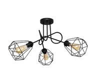 Lampy sufitowe - Żyrandol natynkowy KARO 3xE27/60W/230V czarny - miniaturka - grafika 1