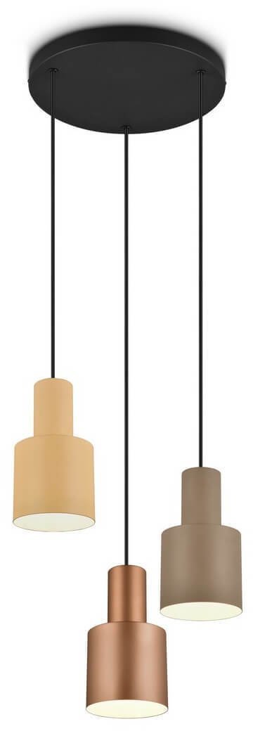 Lampa wisząca Trio Kaskadowa lampa zwisająca ELIOR DL317319430 czarny brązowy multikolor