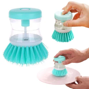 Szczotka dozownik pojemnik na płyn do mycia naczyń myjka kuchenna - Miotły, szufle, mopy - miniaturka - grafika 1
