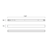 Lampy sufitowe - Sylvania Lampa sufitowa Otao, pryzmatyczna, Multipower, 830/840 Otao Linear, biały / opal, biuro, aluminium - miniaturka - grafika 1