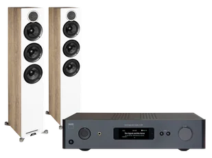 NAD C 379 (czarny) + Debut Reference F5 (biały) - Zestawy stereo - miniaturka - grafika 1