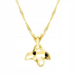 Łańcuszek złoty naszyjnik 925 Płaszczka Ryba - Łańcuszki - miniaturka - grafika 1