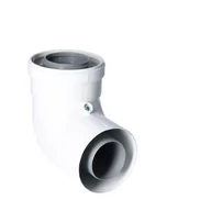 Kominy i akcesoria - Onnline Kolano koncentryczne do systemów kominowych PP-AL 87° DN60/100mm z uszczelką [EPDM] - miniaturka - grafika 1