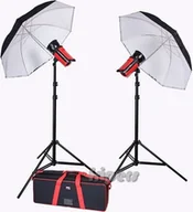 Inne akcesoria studyjne - Zestaw studyjny Aurora Zestaw światła błyskowego Aurora Orion 800 kit 2 2 lampy, parasolki, statywy - miniaturka - grafika 1