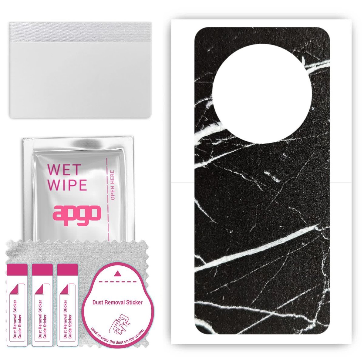 Folia naklejka skórka strukturalna na TYŁ do Honor Magic5 Pro - Marmur Ciemny - apgo SKINS