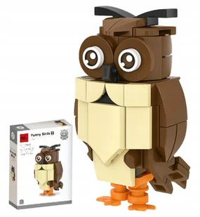 MINI KLOCKI KREATYWNE DLA DZIECI PTAK FUNNY BIRDS 3D SOWA 85el 1019A-2 - Klocki - miniaturka - grafika 1