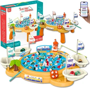 GRA ZRĘCZNOŚCIOWA DLA DZIECI ŁOWIENIE RYBEK 4w1 INTERAKTYWNY STOLIK PIRAT PREZENT DLA WNUKA WNUCZKI + EBOOK-2 - Zabawki interaktywne dla dzieci - miniaturka - grafika 1