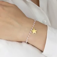 Bransoletki - BRANSOLETKA gwiazda STAL SZLACHETNA POZŁACANA - miniaturka - grafika 1