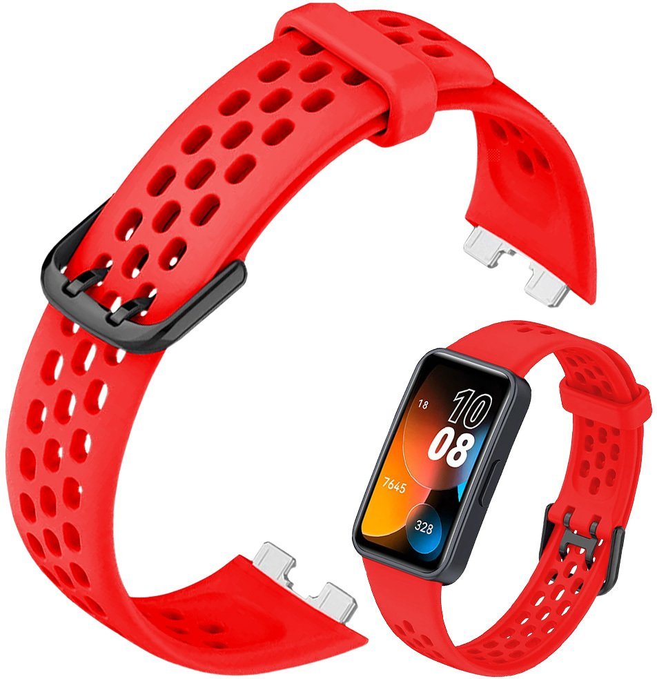 ChronSmarta Pasek ChronSmarta do smartband'a Huawei Band 8 / 9 / 10 Czerwony