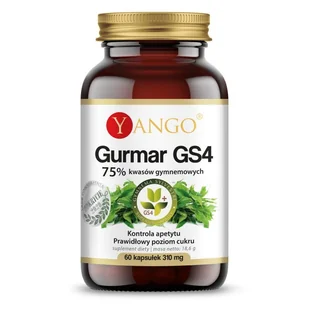 Gurmar GS4® - 75% kwasów gymnemowych - 60 kaps Yango - Suplementy naturalne - miniaturka - grafika 1