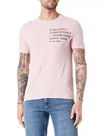 Koszulki męskie - s.Oliver Męski t-shirt z krótkim rękawem, różowy, M, Rosa, M - miniaturka - grafika 1
