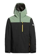 Kurtki narciarskie - Quiksilver Zamek błyskawiczny męski zielony L - miniaturka - grafika 1