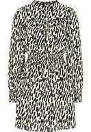 Sukienki - DreiMaster Klassik Damska sukienka z turkusem, biała, czarna, XL, biały czarny, XL - miniaturka - grafika 1