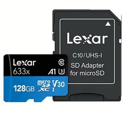 Karta Lexar 633x MicroSDXC 128 GB UHS-I/U3 A1 V30 LMSBLPL128G-BNANG