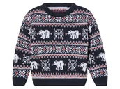 Swetry dla chłopców - lupilu® Sweter chłopięcy z dzianiny (122/128, Granatowy/biały) - miniaturka - grafika 1