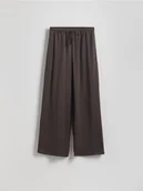 Spodnie damskie - Reserved - Spodnie palazzo - ciemnobrązowy - miniaturka - grafika 1