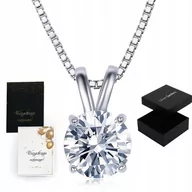 Bransoletki - Naszyjnik Łańcuszek Kryształ Srebrny Celebrytka Grawer - miniaturka - grafika 1