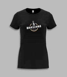 KOSZULKA DAMSKA - WARSZAWA Czarny S - Koszulki i topy damskie - miniaturka - grafika 1