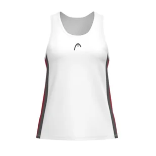HEAD Club 25 Tech Tank Top damski, czerwony/biały - Koszulki i topy damskie - miniaturka - grafika 1