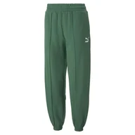 Spodnie damskie - Damskie Spodnie PUMA CLASSICS SWEATPANTS TR 53568537 – Zielony - miniaturka - grafika 1