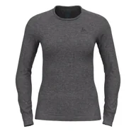 Pozostała odzież narciarska - Odlo Active Warm Plus Top Crew Neck L/S Women, szary L 2021 Koszulki bazowe termiczne i narciarskie 159101-10183-L - miniaturka - grafika 1