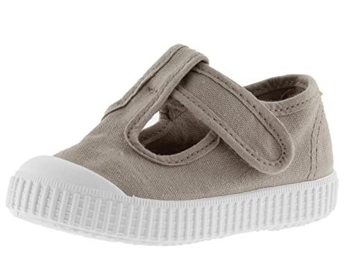 Victoria Płaski Sandał 1915 Płótno Barwione DREC & Pasek 136625-KIDS dla Unisex-dzieci, Beżowy, 34 EU