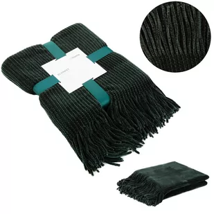 Koc CHENILLE szenilowy zielony 130x170 cm HOMLA - Koce - miniaturka - grafika 1