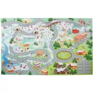 Maty edukacyjne - Sun Baby Mata Snow City z autkami 120x80 cm B05.051.1.1 - miniaturka - grafika 1