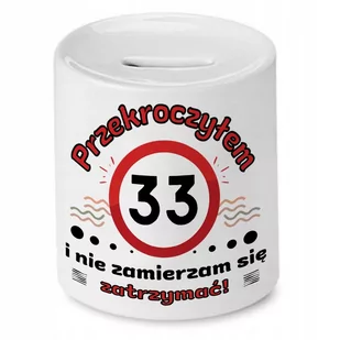 Skarbonka na Urodziny 33 33te 33-te na Prezent z Nadrukiem ze Zdjęciem - Skarbonki - miniaturka - grafika 1