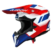 Kaski motocyklowe - Kask Cross Airoh Wraaap Vision (2026) Czerwony/Niebieski połyskS - miniaturka - grafika 1