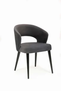Mirek 6 krzesło tapicerowane grafitowe nogi czarne - Krzesła - miniaturka - grafika 1