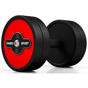 Marbo Sport Hantla stalowa gumowana 10kg MW-HSG10-K5 - Hantle i ciężarki - miniaturka - grafika 1