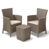 Meble ogrodowe - Allibert Jardin 3-częściowy zestaw mebli ogrodowych Iowa, cappuccino 224383 - miniaturka - grafika 1