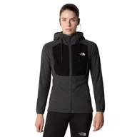Bluzy damskie - Damska bluza polarowa The North Face Homesafe Full Zip Fleece Hoodie black/asphalt grey stripe/black - S - miniaturka - grafika 1