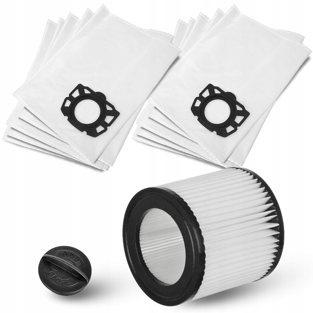 10x Worki + Filtr Zmywalny do Odkurzacza Karcher Wd3 Kfi 357 Se Wd2 Plus