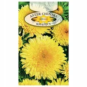 Nasiona i cebule - ASTER CHIŃSKI KSIĄŻĘCY ŻÓŁTY NASIONA KWIATÓW roślin Ozdobnych p. 2H28; 4H28; - miniaturka - grafika 1