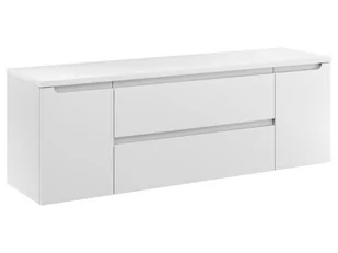 Szafka Wisząca Z Blatem ETH 140 cm D - Biały Mat - Szafki łazienkowe - miniaturka - grafika 1