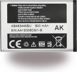 Samsung - AB463446BA/BU Oryginalny Akku - 800mAh - Baterie do telefonów - miniaturka - grafika 1