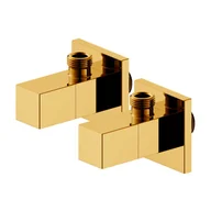 Zawory i kraniki - Zawory kątowe 1/2 x 3/8" 2 szt. złoty Agora 5907732093261 - miniaturka - grafika 1