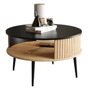 Ławy i stoliki kawowe - Okragły Stolik Nowoczesny Kawowy Z Półką Kaszmir P4-P31 - miniaturka - grafika 1