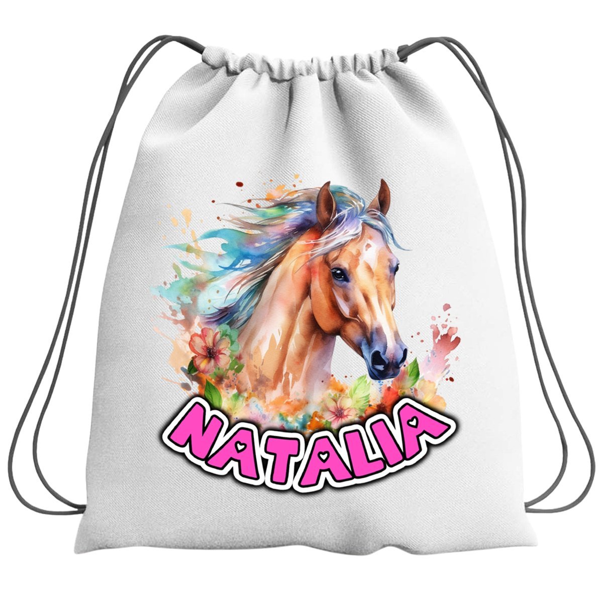 Plecak Worek Konie Koń Koniki Szkolny Na Buty WF Obuwie Z Napisem