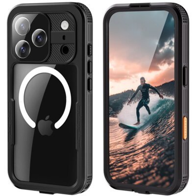 Etui wodoodporne CRONG Seal Cover IP68 MagSafe do iPhone 17 Pro Czarny