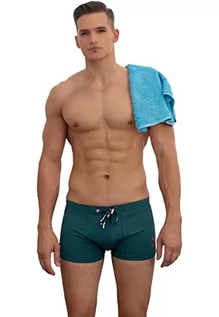Kąpielówki męskie - BWET Swimwear Odkryj idealne kąpielówki Brighton, elastyczny ściągacz ze sznurkiem., zielony, 3XL - grafika 1