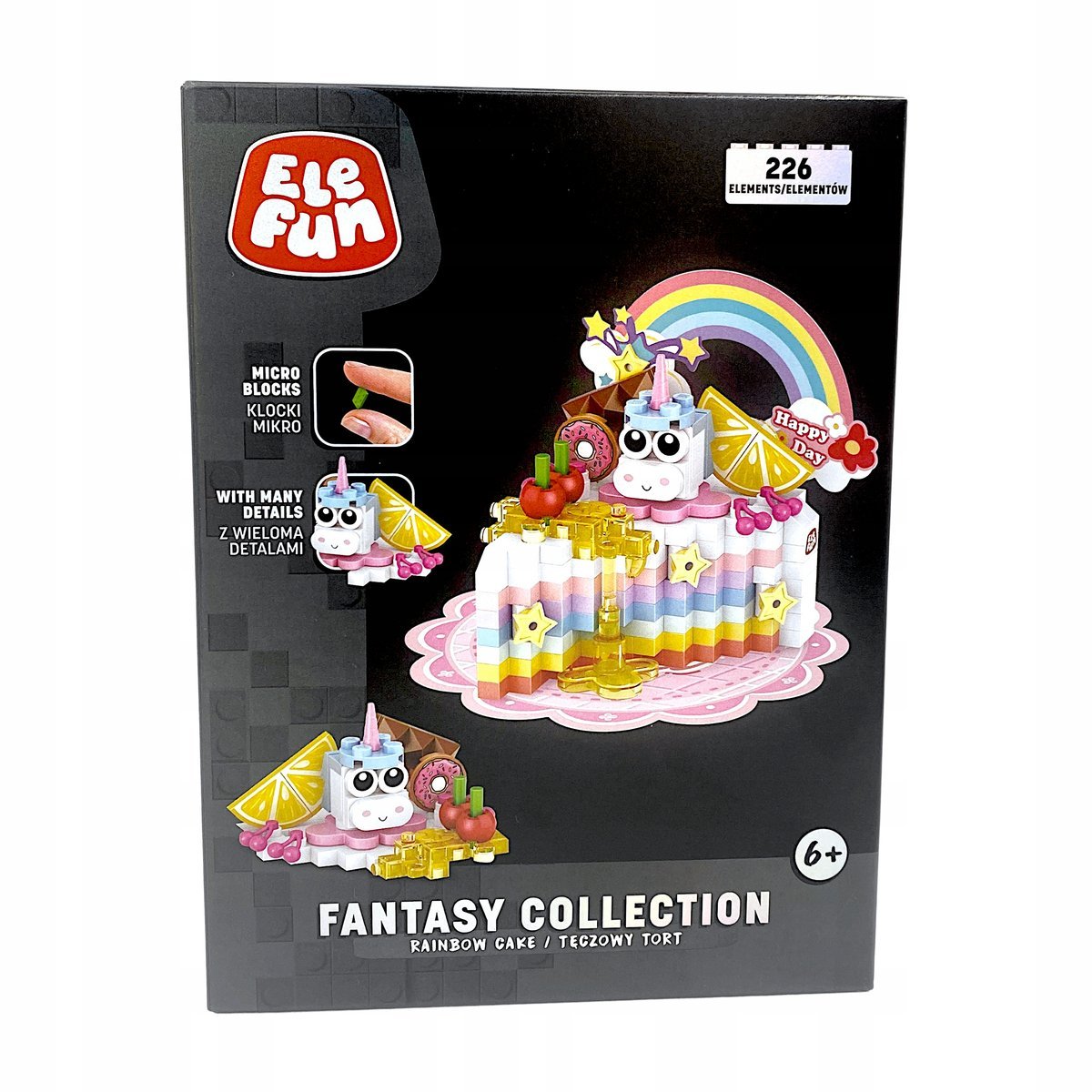 Elefun 8808 Tęczowy Tort Klocki 226el.