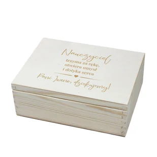 Podziękowanie dla nauczyciela Pudełko na herbatę z grawerem Herbaciarka - Pojemniki kuchenne Podziękowanie dla nauczyciela Pudełko na herbatę z grawerem Herbaciarka - Pojemniki kuchenne - miniaturka - grafika 1