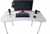Biurka gamingowe - Biurko Zdesk BB-710W-Po/W-LH Białe 138 cmx68 cm - miniaturka - grafika 1