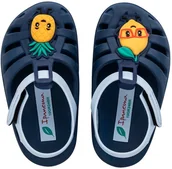 Buty dla dziewczynek - Ipanema dziecięce sandały SUMMER XIV B 83615-BC943 DARK BLUE/LIGHT BLUE 21 - miniaturka - grafika 1